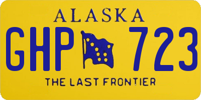 AK license plate GHP723