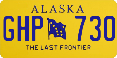 AK license plate GHP730