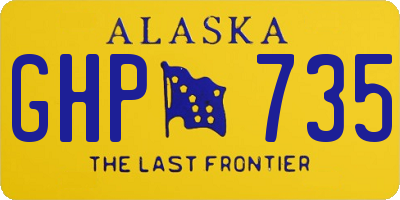 AK license plate GHP735