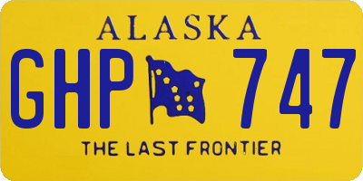AK license plate GHP747