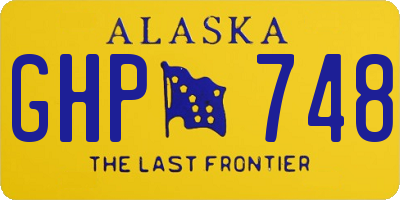 AK license plate GHP748
