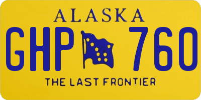 AK license plate GHP760