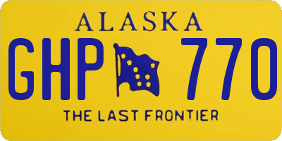 AK license plate GHP770