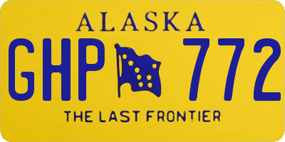 AK license plate GHP772