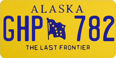 AK license plate GHP782