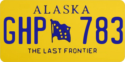 AK license plate GHP783
