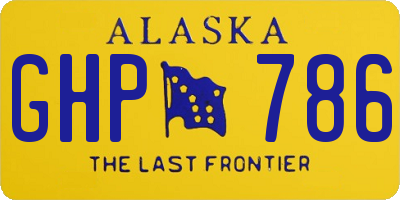 AK license plate GHP786