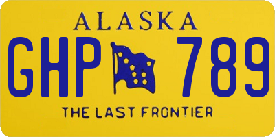 AK license plate GHP789