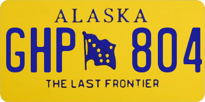 AK license plate GHP804