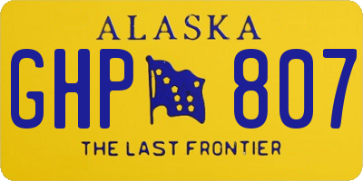 AK license plate GHP807