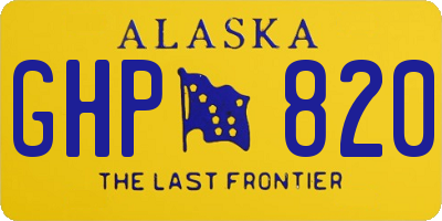 AK license plate GHP820