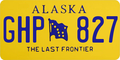 AK license plate GHP827