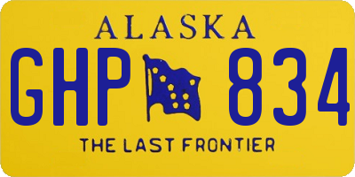 AK license plate GHP834
