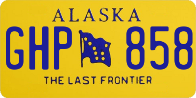 AK license plate GHP858