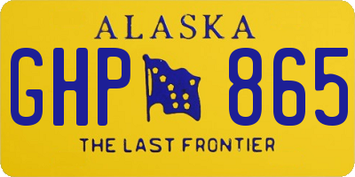 AK license plate GHP865