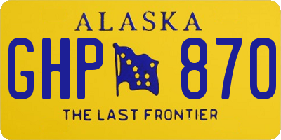 AK license plate GHP870