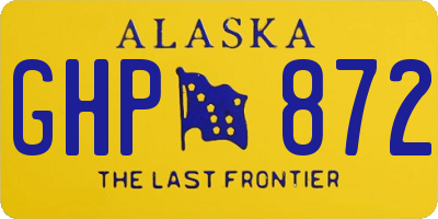 AK license plate GHP872