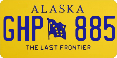 AK license plate GHP885