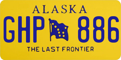 AK license plate GHP886