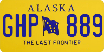 AK license plate GHP889
