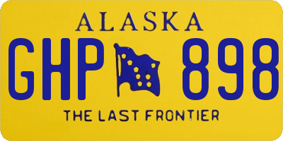 AK license plate GHP898