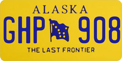 AK license plate GHP908