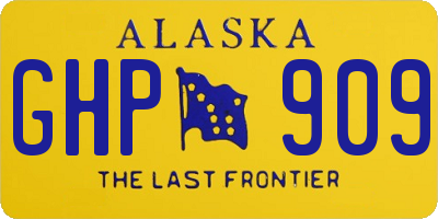 AK license plate GHP909