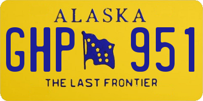 AK license plate GHP951