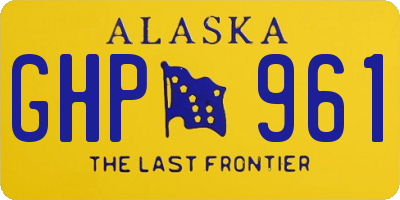 AK license plate GHP961