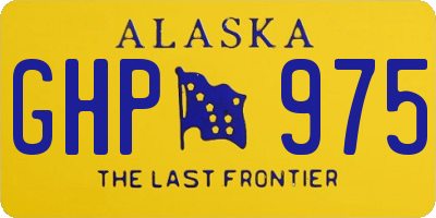 AK license plate GHP975