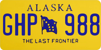 AK license plate GHP988