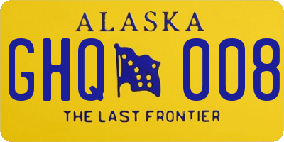 AK license plate GHQ008