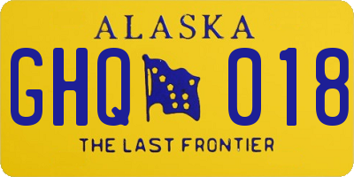AK license plate GHQ018