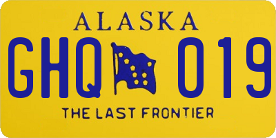 AK license plate GHQ019
