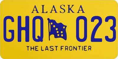 AK license plate GHQ023