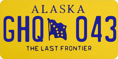 AK license plate GHQ043