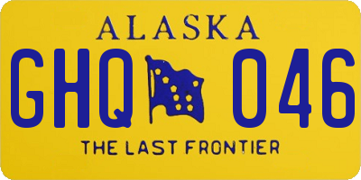 AK license plate GHQ046