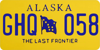 AK license plate GHQ058
