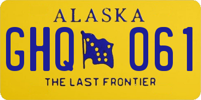 AK license plate GHQ061