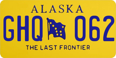 AK license plate GHQ062