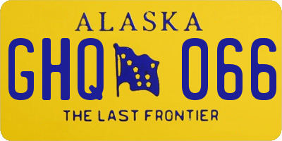 AK license plate GHQ066