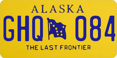 AK license plate GHQ084
