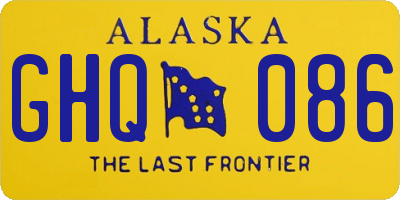 AK license plate GHQ086