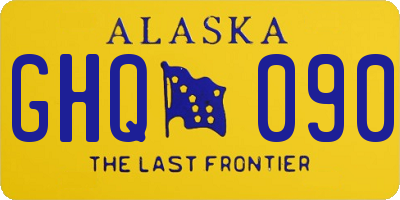 AK license plate GHQ090