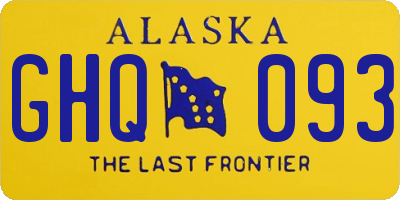 AK license plate GHQ093