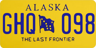 AK license plate GHQ098