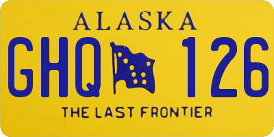 AK license plate GHQ126