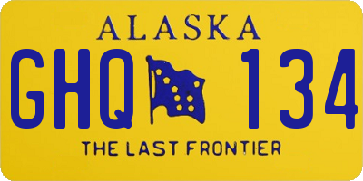 AK license plate GHQ134