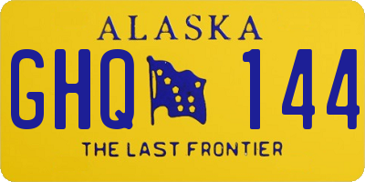 AK license plate GHQ144