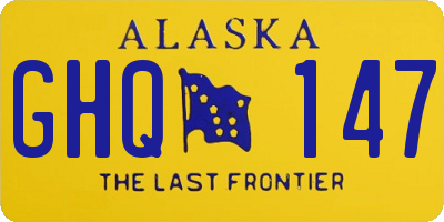 AK license plate GHQ147